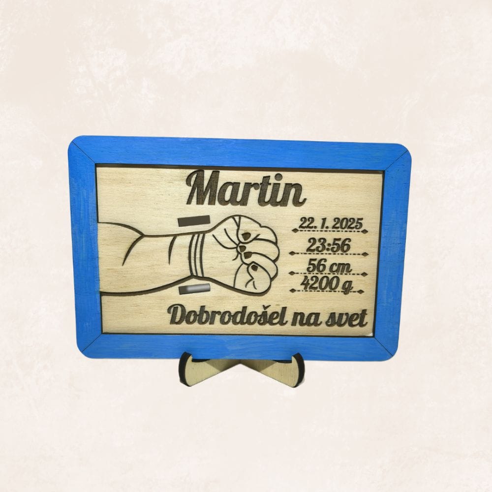 Oznanitvena kartica z držalom za zapestnico