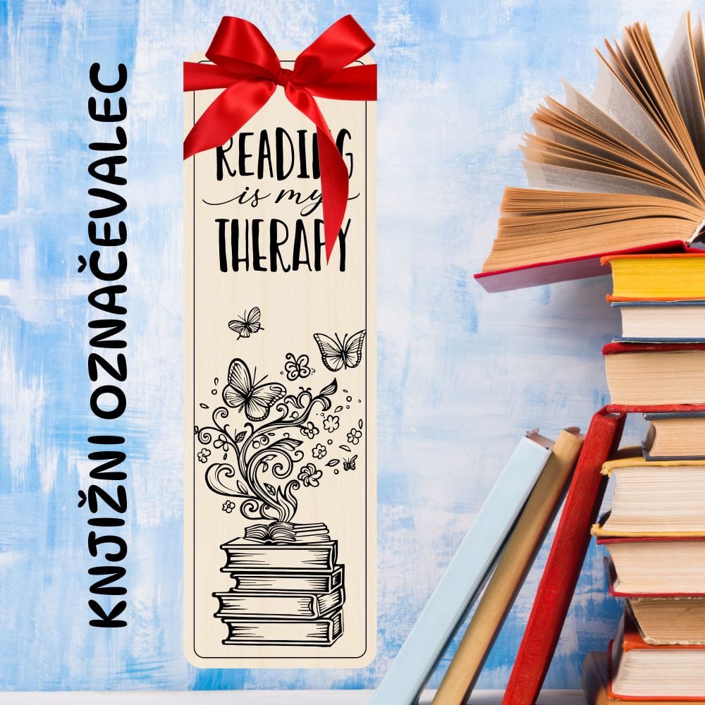 Knjižni označevalec - Reading is my therapy
