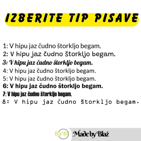 Izbor tipa pisave