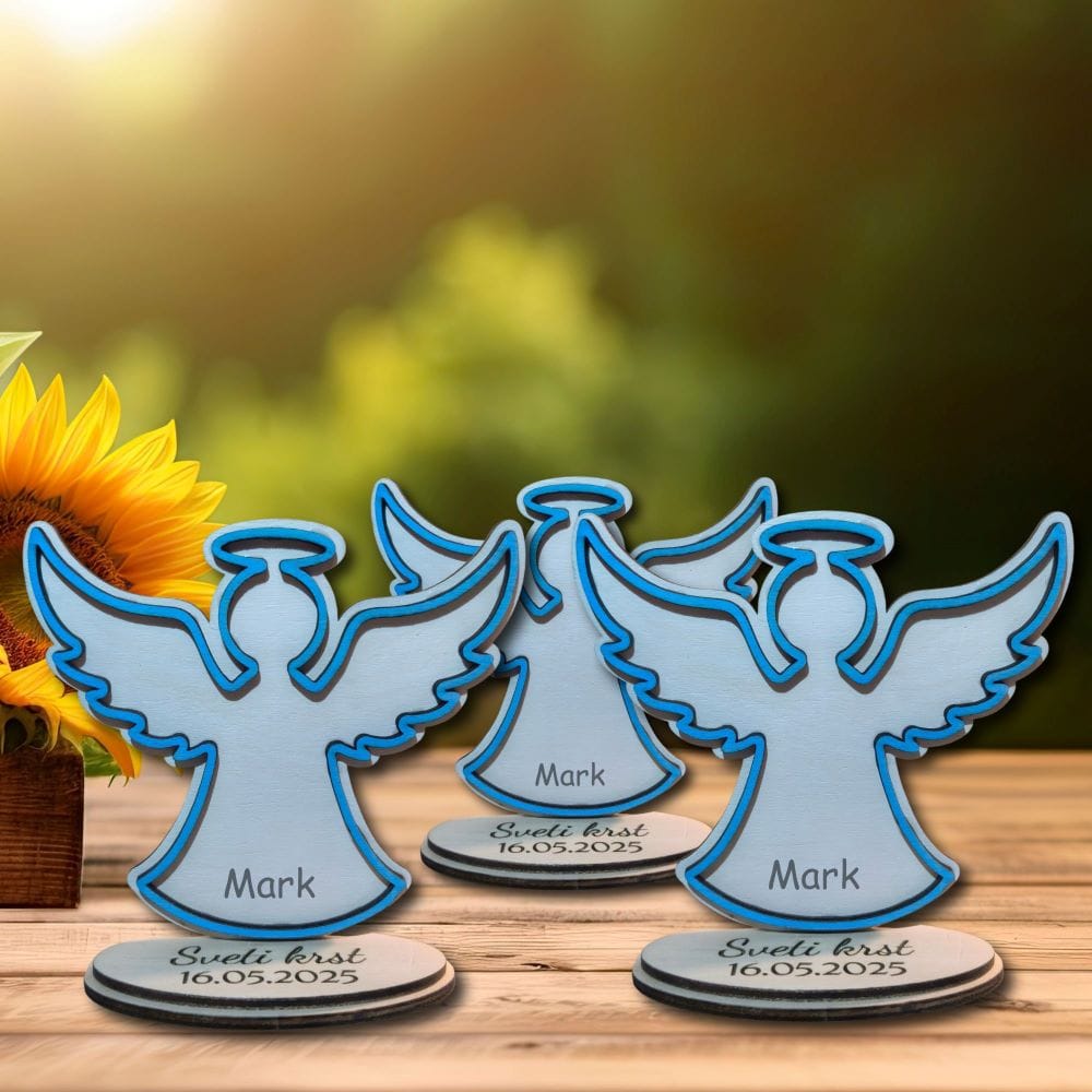 Angel z Barvnim Okvirjem za Sv. Krst