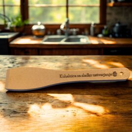 lesena kuhalnica z gravuro