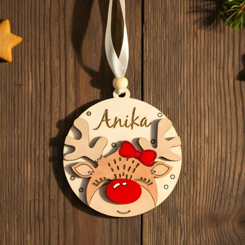 Božični okrasek - Jelenček z Rdečim noskom