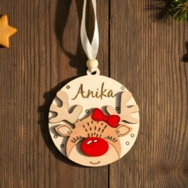 Božični okrasek - Jelenček z Rdečim noskom