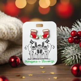 Unikatni leseni uhani božična nogavica, lahki in udobni praznični modni dodatek