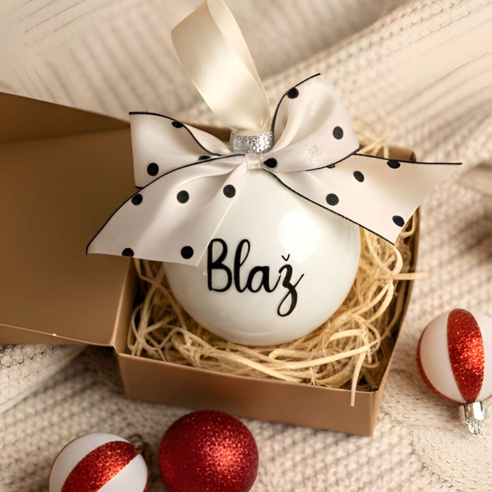 Steklen okrasek : Praznični Dotik