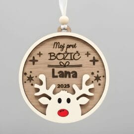 Personaliziran okrasek - Moj prvi božič jelenček