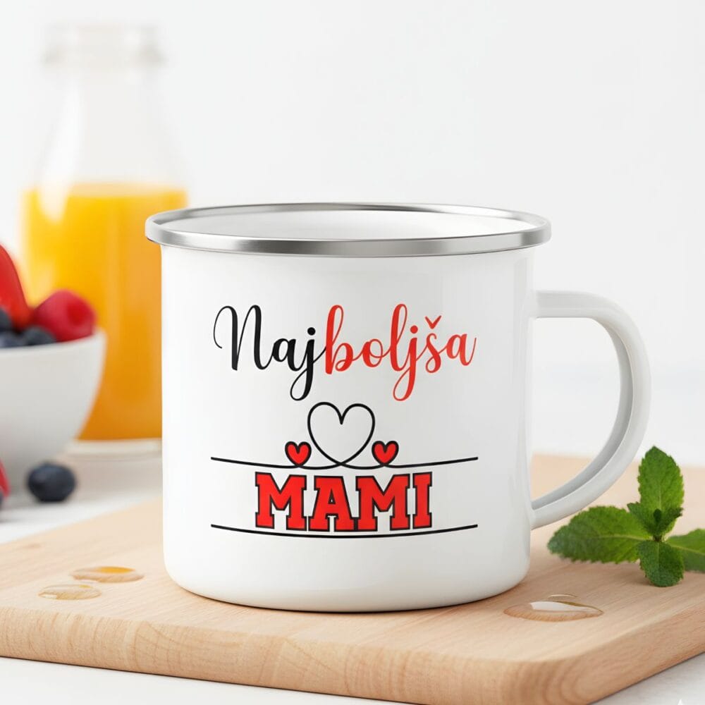Emajliran lonček za mamo – Najboljša Mami