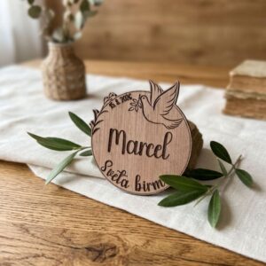 Okrasni magnet za hladilnik za sveto birmo, golob miru kot simbol vere in blagoslova