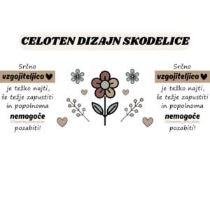 Lahka kovinska emajlirana skodelica za vzgojiteljico – darilo ob koncu šolskega leta