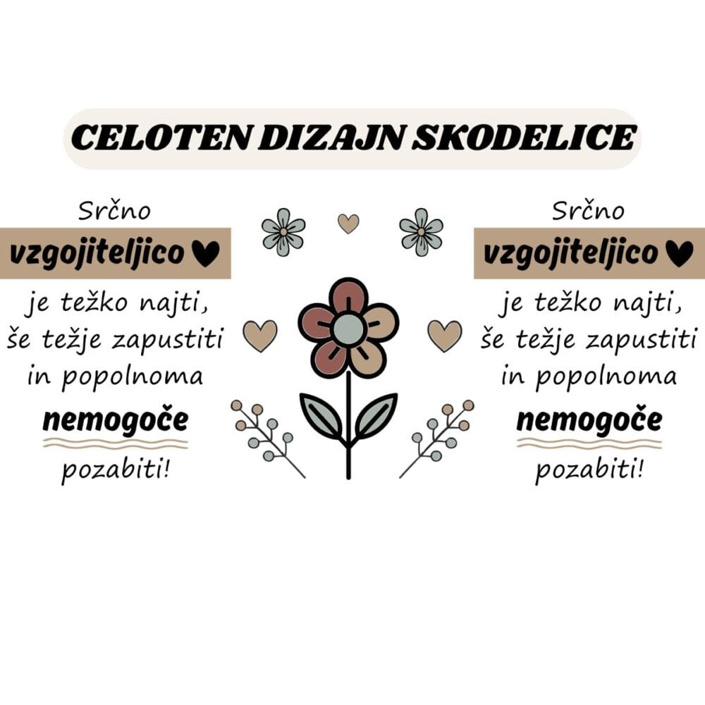 Keramična skodelica – Srčna vzgojiteljica/učiteljica