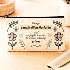 Personalizirana peresnica za učiteljico z imenom in motivom