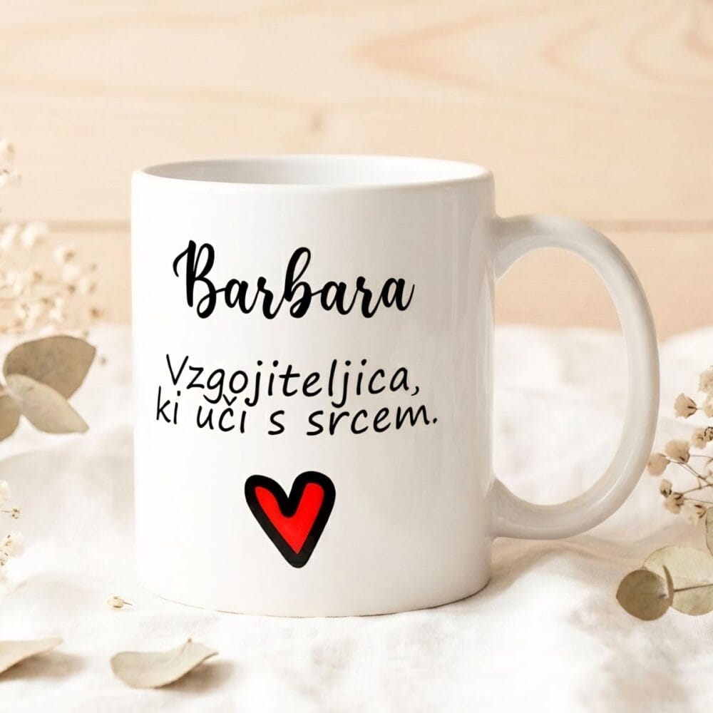 Personalizirana keramična skodelica darilo za učiteljice in vzgojiteljice ❤️
