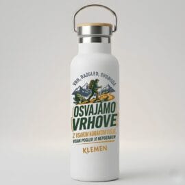 Personalizirana termo steklenička kot spremljevalka pohodniških, potovalnih in vsakodnevnih trenutkov.